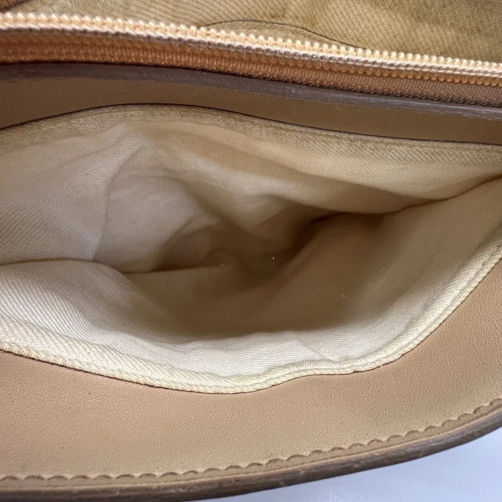 Etienne Aigner‎ Vintage Woven Bag Purse Faux Leather Trim 10x7x3.5